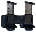 Comp-Tac C62312000LBKN Twin Mag Pouch Double Black Kydex Belt Clip Compatible w/ S&W M&P/Sig P320/Sig P229 Belts 1.50 in Wide Right Hand