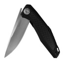 Kershaw 4037 Atmos 3 in Folding Drop Point Plain Satin 8Cr13MoV SS Blade Black Textured Carbon Fiber/G10 Handle Includes Pocket Clip, Knife