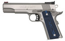 Colt Mfg O5073GCL Gold Cup Lite 38 Super 8+1 5 in Stainless National Match Barrel, Stainless Steel Serrated Slide, Stainless Steel Frame w/Beavertail, Blue Scalloped G10 Grip, Pistol