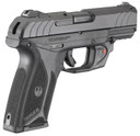 Ruger 3816 Security-9 9mm Luger 15+1 4 in Black Alloy Steel Barrel, Black Oxide Serrated Alloy Steel Slide, Black Polymer Frame w/Picatinny Rail, Black Textured Polymer Grip, Viridian E-Series Red Laser, Right Hand, Pistol