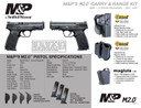 Smith & Wesson 12487 M&P M2.0 Carry & Range Kit Full Size 9mm Luger 10+1, 4.25 in Black Armornite Steel Barrel & Serrated Stainless Steel Slide, Black Polymer Frame w/Picatinny Rail, Pistol
