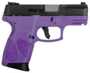 Taurus 1G2C93112DP G2C Compact Frame 9mm Luger 12+1 3.26 in Matte Stainless Steel Barrel, Matte Black Serrated Alloy Steel Slide, Dark Purple Polymer Frame w/Picatinny Rail & Polymer Grip, Right Hand, Pistol