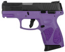 Taurus 1G2C93112DP G2C Compact Frame 9mm Luger 12+1 3.26 in Matte Stainless Steel Barrel, Matte Black Serrated Alloy Steel Slide, Dark Purple Polymer Frame w/Picatinny Rail & Polymer Grip, Right Hand, Pistol