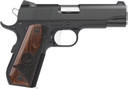 Dan Wesson 01838 Guardian 38 Super 9+1 4.25 in Stainless Steel Barrel, Black Duty Serrated Stainless Steel Slide, Black Aluminum Frame w/Beavertail, Wood Grip, Pistol