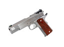 Dan Wesson 01943 Pointman 45 ACP 8+1 5 in Barrel, Forged Stainless Steel Frame w/Beavertail & Undercut Trigger Guard, Front & Rear Serrated Stainless Steel Slide, Brushed Finish, Double Diamond Cocobolo Grip, Includes 2, Magazines, Pistol