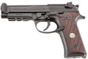 Wilson Combat BER92VT9 92G Vertec/Brigadier Tactical 9mm Luger 15+1 4.70 in Recessed Target Crown Steel Barrel, Black Serrated Steel Slide, Black Steel Frame w/Picatinny Rail, Black Cherry G10 Grip, Pistol
