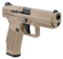 Canik HG4865DN TP9SF Full Size 9mm Luger 18+1 4.46 in Black Nitride Match Grade Barrel, FDE Cerakote Serrated Steel Slide & Polymer Frame w/Picatinny Rail, Black Interchangeable Backstrap Grip, Pistol