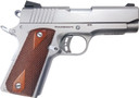 Rock Island 51868 Rock Standard CS *CA Compliant 45 ACP Caliber with 3.63 in Barrel, 7+1 Capacity, Overall Matte Stainless Steel Finish, Beavertail Frame, Serrated Slide & Double Diamond Checkered Wood Grip, Pistol