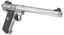 Ruger 40174 Mark IV Target 22 LR 10+1 10 in Overall Satin Stainless Steel Bull Barrel, Slide & Satin Aluminum Frame, Black Checkered Polymer Grips, Pistol