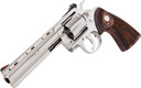 Colt Mfg PYTHONSP6WTS Python 38 Special/357 Mag 6 Shot 6 in Stainless Vent Recessed Target/Vent Rib Barrel, Cylinder & Frame, Walnut w/Colt Medallion Grip , Revolver