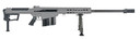 Barrett 18067 M107A1 50 BMG 10+1 29 in Chrome-Lined Fluted Barrel, Four Port Cylindrical Muzzle Brake, Tungsten Gray Cerakote Aluminum Receiver, Tungsten Gray Fixed Stock w/Thermal-Guard Cheek Piece & Sorbothane Recoil Pad, Rifle