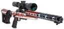 Howa HFLG65C16 M1500 APC Chassis Gen2 6.5 Creedmoor 10+1 16.25 in Barrel, American Flag Cerakote Receiver, American Flag 6 Position Luth-AR MBA-4 with Aluminum Chassis Stock, Black Polymer Grip, Rifle