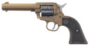 Ruger 2004 Wrangler 22 LR 6 Shot 4.62 in Burnt Bronze Cerakote Barrel, Black Cerakote Cylinder, Burnt Bronze Cerakote Frame Black Checkered Polymer Grips , Revolver