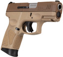 Taurus 1G3C93ETMA G3C *MA Compliant Stainless Steel Frame 9mm Luger 10+1 3.26 in Matte Stainless Steel Barrel, Coyote Cerakote Serrated Steel Slide, Tan Polymer Frame w/Picatinny Rail, Polymer Grip, Right Hand, Pistol
