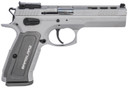 SAR USA K12STSPX K12 Sport X 9mm Luger 17+1, 4.70 in Stainless Target Crown Steel Barrel, Matte Stainless Ported/Serrated Steel Slide, Matte Stainless Steel Frame w/Beavertail, Gray Polymer Grip, Manual Thumb Safety, Right Hand, Pistol