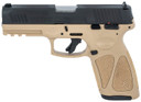 Taurus 1G3B941T G3 Full Size Frame 9mm Luger 15+1 17+1 4 in Matte Stainless Steel Barrel, Matte Black Tenifer Serrated Alloy Steel Slide, Tan Polymer Frame w/Picatinny Rail, Tan Polymer Grip, Right Hand, Pistol