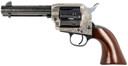Taylors & Company 550925 1873 Cattleman 45 Colt (LC) Caliber with 4.75 in Blued Floral Engraved Finish Barrel, 6rd Capacity Blued Finish Cylinder, Coin Photo Engraved Finish Steel Frame & Walnut Grip , Revolver