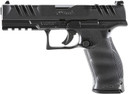 Walther Arms 2858126 PDP Full Size 9mm Luger 10+1 4.50 in Black Polygonal, Rifled Barrel, Black Optic Ready/Serrated Slide, Black Polymer Frame w/Picatinny Rail, Black Performance Duty Texture Grips, Pistol