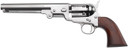 Pietta PF51OS36712 1851 Navy inOld Silver in 36 Cal 7.50 in 6rd Old Silver Frame, & Octagon Barrel, Walnut Grip Black Powder, Handgun