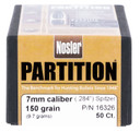 Nosler 16326 Partition 7mm 150gr Spitzer 50/Box, Reloating Bullets