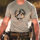 Magpul MAG1225039S Icon Logo CVC Stone Gray Cotton/Polyester Short Sleeve Small Graphic T Shirt