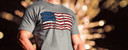 Magpul MAG1180-040-M P-Mag Flag Silver Cotton Short Sleeve Medium