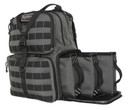 GPS Bags T1612BPG Tactical Range Backpack Gray 1000D Polyester with Removable Pistol Storaget Visual ID Storage System & Lockable Zippers Holds 3 Handgunst Ammo & Accessories