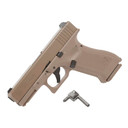 Umarex Glock Air Guns 2255212 G19X BB Gun, Pistol CO2 177 BB, 18+1, Coyote Polymer Grips