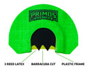 Primos PS1263 The Deborah Diaphragm Call Triple Reed Turkey Hen Sounds Green Plastic
