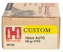Hornady 9126 Custom 10mmAuto 180gr Hornady XTP Hollow Point 20 Per Box/10 Case Centerfire, Handgun Ammunition