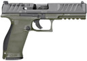 Walther Arms 2858363 PDP 9mm Luger 18+1 4.50 in Black Polygonal, Rifled Barrel, Black Optic Ready/Serrated Slide, Green Polymer Frame w/Picatinny Rail, Black Performance Duty Texture Grips, Pistol