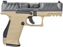 Walther Arms 2858444 PDP Compact 9mm Luger 15+1 4 in Black Polygonal, Rifled Barrel, Black Optic Ready/Serrated Slide, Tan Polymer Frame w/Picatinny Rail, Black Performance Duty Texture Grips, Pistol