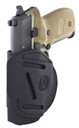 1791 Gunleather 4WH3SBLL 4-Way IWB/OWB Size 03 Stealth Black Leather Belt Clip Compatible w/Glock 26/Ruger LC9/S&W M&P Shield/2.0 9/40 Left Hand, Holster
