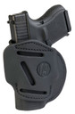 1791 Gunleather 4WH3SBLR 4-Way IWB/OWB Size 03 Stealth Black Leather Belt Clip Compatible w/Glock 26/Ruger LC9/S&W M&P Shield/2.0 9/40 Right Hand, Holster