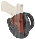 1791 Gunleather BH21BLBR BH2.1 Black w/Brown Trim Leather OWB fits Glock 17/S&W Shield/Sprgfld XD9 Right Hand