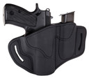 1791 Gunleather BH21M12SBLR BH2.1M1.2 Stealth Black Leather OWB Fits Glock 19,23,25-30/HK40c/S&W MP9, MP40 Right Hand