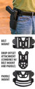 Comp-Tac C241SS222RBKN International OWB Black Kydex Belt Loop/Paddle Fits Sig P320X Carry Right Hand, Holster