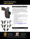 Comp-Tac C241SS222RBKN International OWB Black Kydex Belt Loop/Paddle Fits Sig P320X Carry Right Hand, Holster