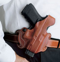 DeSantis Gunhide 085TA8JZ0 Thumb Break Mini Slide OWB Tan Leather Belt Loop Fits Sig P365/P365XL/P365 SAS Right Hand, Holster
