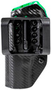 Uncle Mikes 54RNC95BGR Range/Competition OWB Black/Green Carbon Fiber/Boltaron Belt Slide Fits Ruger MKIV 22/45 Right Hand, Holster