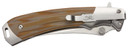 Browning 3220330 Wicked Wing 3.50 in Folding Trailing Point Plain Satin 7Cr17MoV SS Blade Amber/Satin G10/SS Handle Includes Pocket Clip, Knife