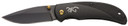 Browning 3220340 Prism 3 EDC Folding 2.38 in Plain Black Oxide 7Cr17MoV SS Blade, Black w/Brass Accents & Logo Anodized Aluminum Handle, Includes Pocket Clip, Knife