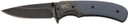 Browning 3220365 The Range EDC Compact 2.75 in Folding Drop Point, Plain Black Oxide Stonewashed 7Cr17MoV SS Blade, Black/Blue Aluminum/G10 Handle, Knife