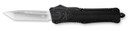 CobraTec Knives LBCTK1LTNS CTK-1 Large 3.25 in OTF Tanto Plain D2 Steel Blade/Black Aluminum Handle Features Glass Breaker Includes Pocket Clip, Knife