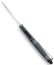 CobraTec Knives LCFCTK1LDAGNS CTK-1 Large 3.75 in OTF Dagger Plain D2 Steel Blade/Carbon Fiber Aluminum Handle Features Glass Breaker Includes Pocket Clip, Knife