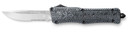 CobraTec Knives LCFCTK1LDS CTK-1 Large 3.75 in OTF Drop Point Part Serrated D2 Steel Blade/ Carbon Fiber Aluminum Handle Features Glass Breaker Includes Pocket Clip, Knife