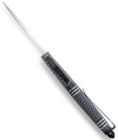 CobraTec Knives LCFCTK1LDS CTK-1 Large 3.75 in OTF Drop Point Part Serrated D2 Steel Blade/ Carbon Fiber Aluminum Handle Features Glass Breaker Includes Pocket Clip, Knife