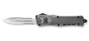 CobraTec Knives LSWCTK1LDG2SS CTK-1 Large 3.75 in OTF Dagger Part Serrated D2 Steel Blade/ Stonewashed Aluminum Handle Features Glass Breaker Includes Pocket Clip, Knife