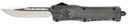 CobraTec Knives LSWCTK1LDNS CTK-1 Large 3.75 in OTF Drop Point Plain D2 Steel Blade/ Stonewashed Aluminum Handle Features Glass Breaker Includes Pocket Clip, Knife