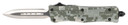CobraTec Knives SADCCTK1SDAGNS CTK-1 Small 2.75 in OTF Dagger Plain D2 Steel Blade/Winter Digi Camo Aluminum Handle Features Glass Breaker Includes Pocket Clip, Knife